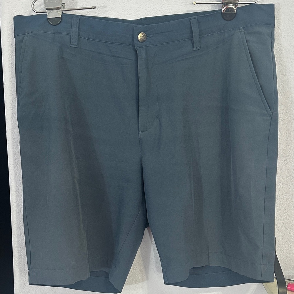 adidas Men's Slate Gray Flat Front Shorts
